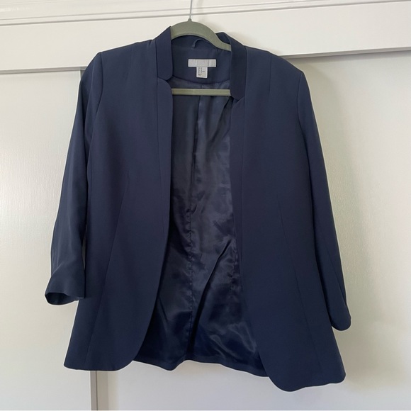 Navy H&M Blazer, sz US 12 - Picture 1 of 3
